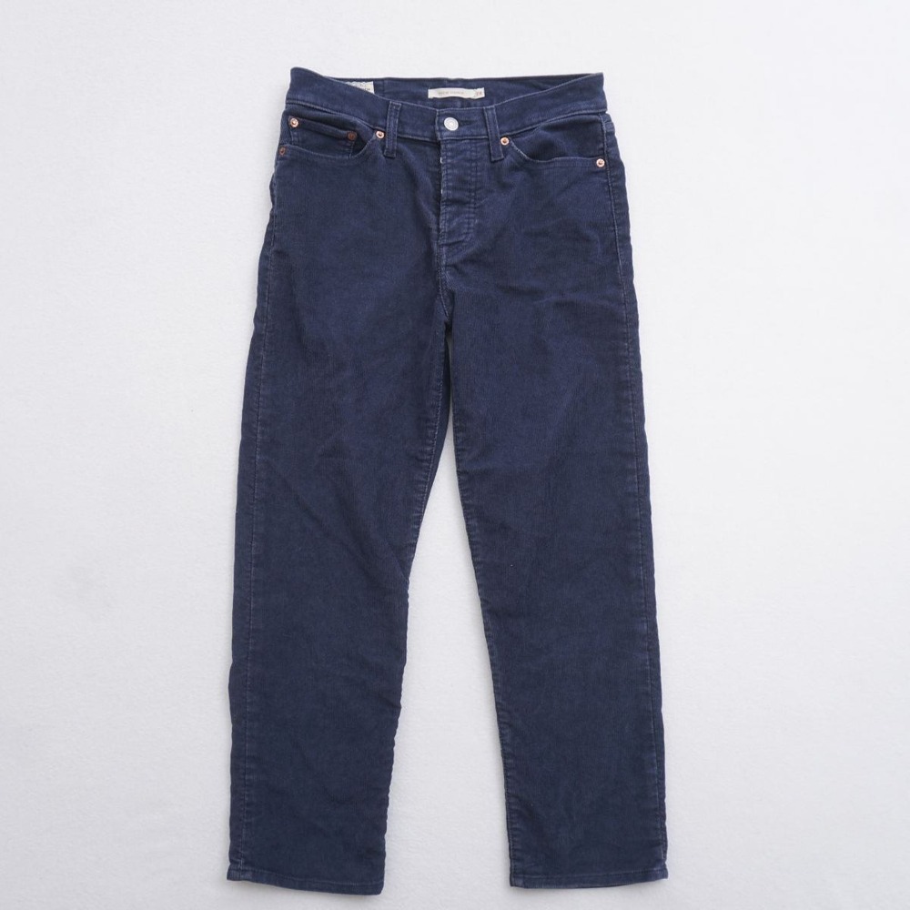 Levi's Women's Wedgie Straight Leg Corduroy Jeans - Dark Blue